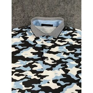 Greyson The Grove XXIII Golf Club Polo Shirt Mens Medium Blue Camo Jordan AOP